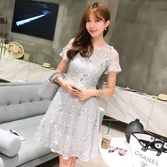 蕾丝连衣裙新款2017款:时尚博主都在穿的蕾丝的连衣裙