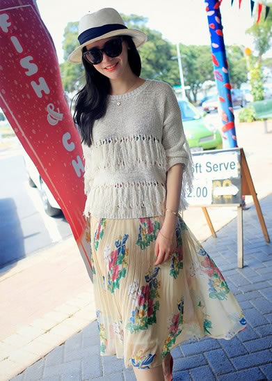 镂空针织衫怎么搭配好看 镂空针织衫搭配图片示范