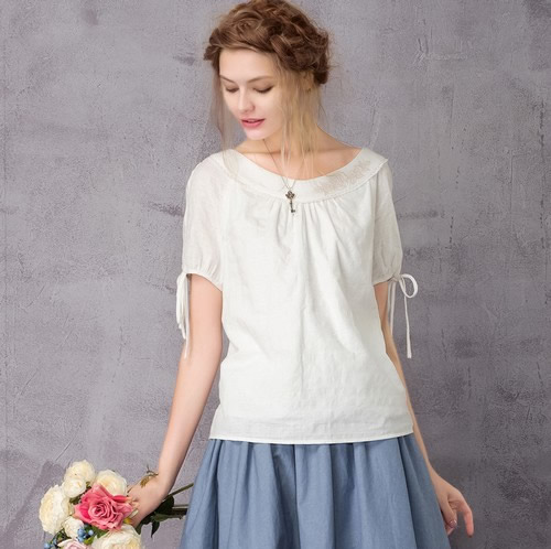 【白裙多姿】不一样的白衬衫：跟上潮流美足整个夏天