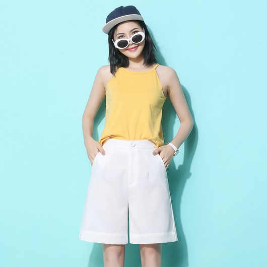 休闲短裤阔腿裤搭配图片欣赏：收腰显瘦秀出美腿（图）