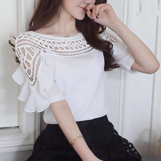 女神爱穿这几款雪纺衫：甜美时尚（图）