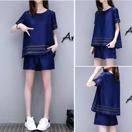 显瘦又时尚的9款大码短裤套装:腿粗妹子不发愁 显瘦又时尚的9款大码短裤套装:腿粗妹子不发愁