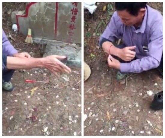 大叔被蛇咬伤后:竟这样自救（图）