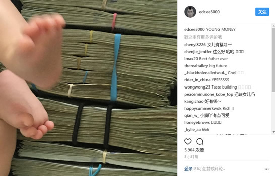 陈冠希晒女儿小脚丫照 网友：小脚丫有点可爱啊