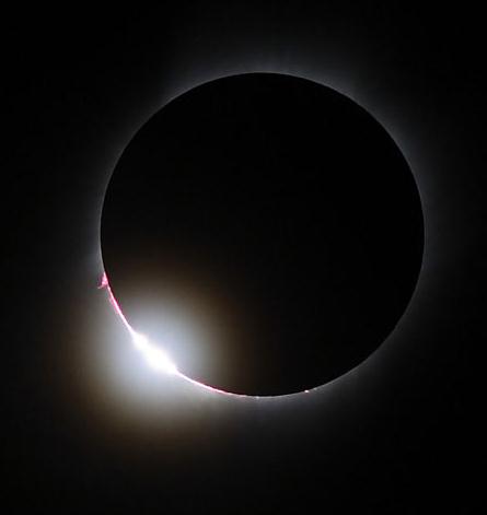 【日全食的形成】图解日全食形成过程：日全食形成示意图