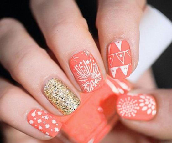 2017韩式美甲图片：韩式清新2017美甲图片