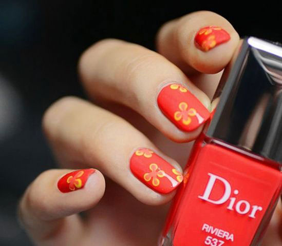 2017韩式美甲图片：韩式清新2017美甲图片