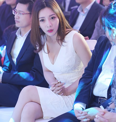 柳岩秀深v礼服：柳岩附身大秀傲人事业线（组图）