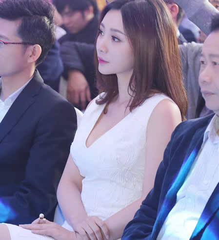 柳岩秀深v礼服：柳岩附身大秀傲人事业线（组图）