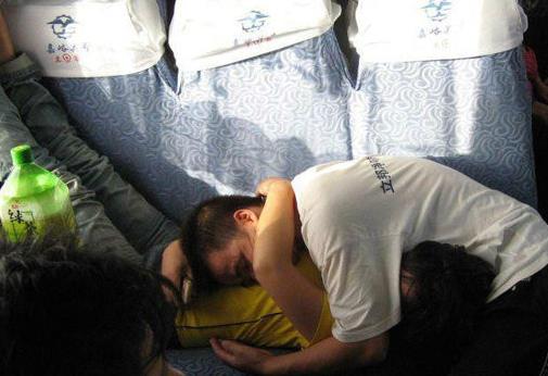 火车上的20种奇葩睡姿：搞笑合不拢嘴了（组图）