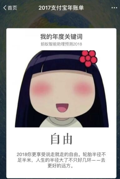 支付宝是如何根据2017年度账单预测2018年关键词的 支付宝是如何根据2017年度账单预测2018年关键词的