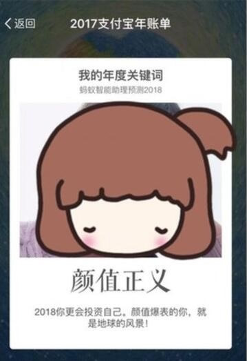 支付宝是如何根据2017年度账单预测2018年关键词的 支付宝是如何根据2017年度账单预测2018年关键词的