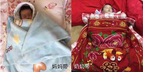 看了奶奶带娃和妈妈带娃后笑喷（组图）