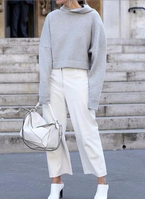 阔腿裤穿不好其实很显胖：阔腿裤这样搭配女神范