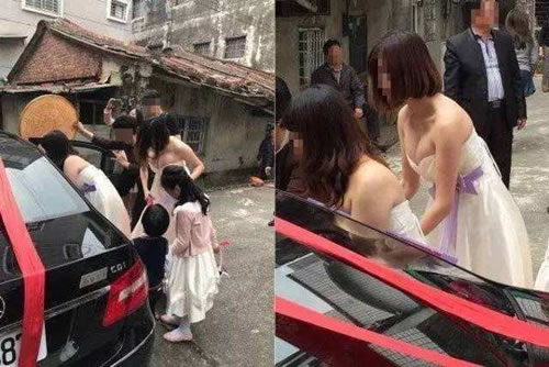 农村结婚伴娘上演不雅一幕：闺蜜当伴娘被抢镜了