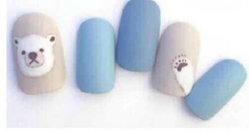 2018最新的小清新美甲款式图片：小清新美甲图片