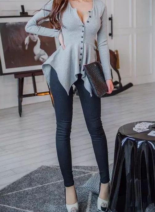 气质紧身裤时尚又显瘦女神范：魅力满满（图）