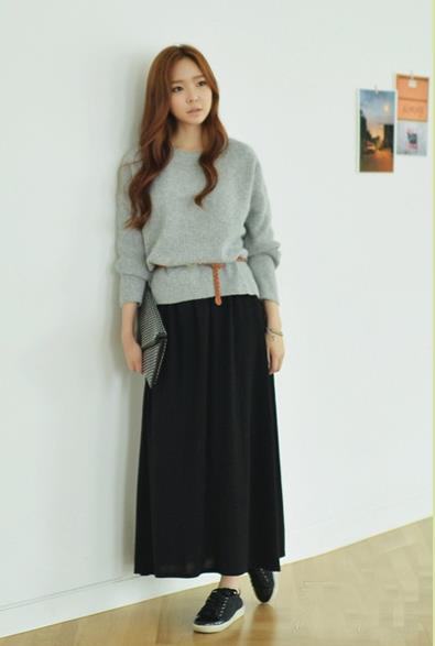 套头毛衣怎么搭配森系连衣裙：2018浪漫小清新风