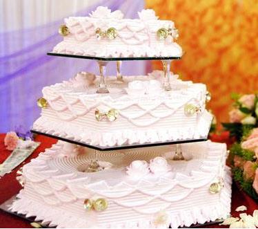 婚礼蛋糕图：浪漫婚礼蛋糕图片