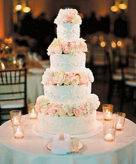 婚礼蛋糕图：浪漫婚礼蛋糕图片