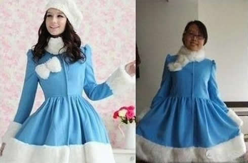 最经典买家秀与卖家秀上演：买时兴奋穿上郁闷（图）