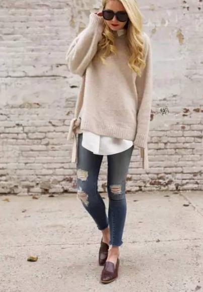 今年流行这样穿毛衣,不懂你就out了!（组图）