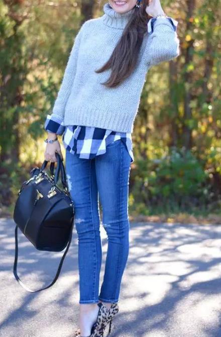 今年流行这样穿毛衣,不懂你就out了!（组图）