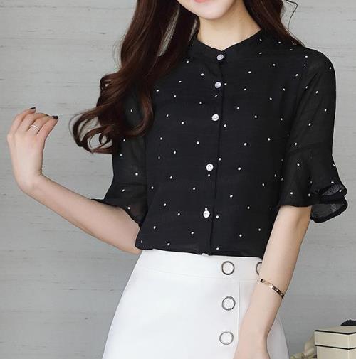 雪纺衫清新甜美又好穿：减龄又洋气透气又时尚