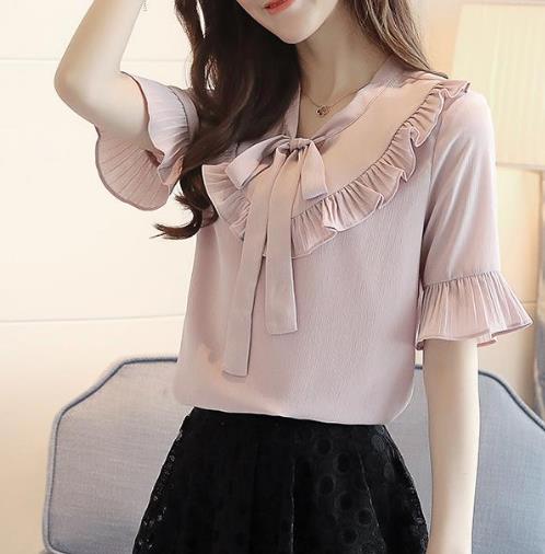 雪纺衫清新甜美又好穿：减龄又洋气透气又时尚