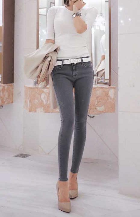 紧身裤小清新十足：甜美婉约（图）