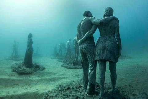 海底雕塑博物馆，世界最大海底雕塑博物馆（图）