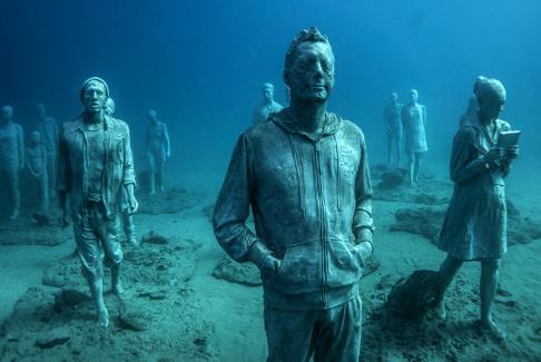 海底雕塑博物馆，世界最大海底雕塑博物馆（图）
