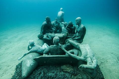 海底雕塑博物馆，世界最大海底雕塑博物馆（图）
