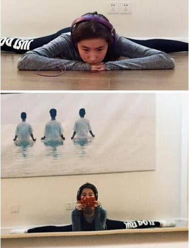 黄圣依一字马旧照：黄圣依标准一字马,女明星们一字马盘点