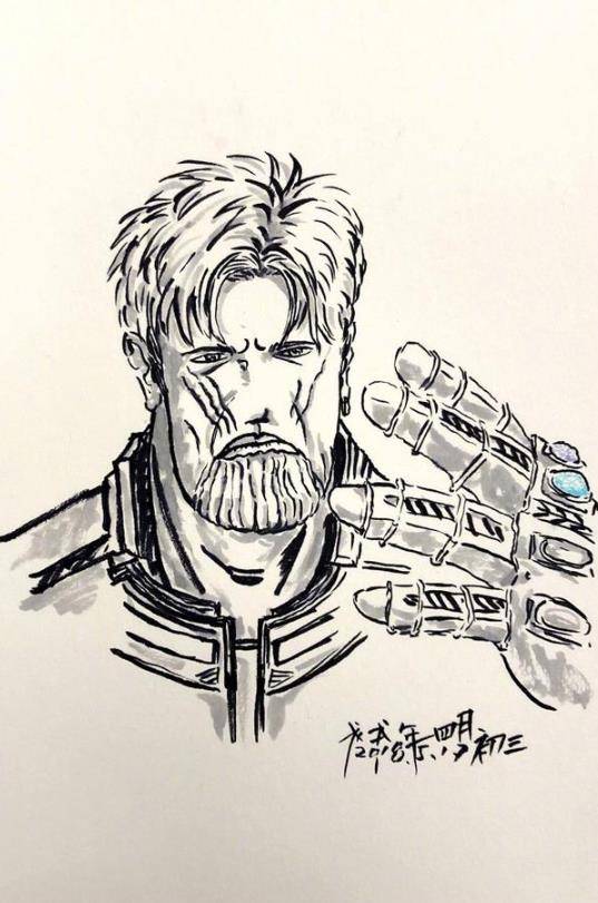 灵魂画师，潘粤明手绘灭霸被圈粉 网友：太逼真（图）