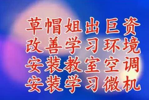 草帽姐捐款修学校：巨款修学校网,友却不买账