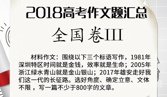 2018全国各地高考作文题:2018年高考作文题汇总 2018全国各地高考作文题:2018年高考作文题汇总