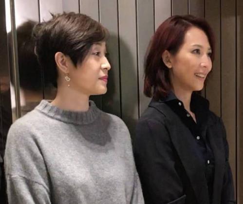蔡少芬陈法蓉热聊：两位不老女神,气质出众衣着朴素
