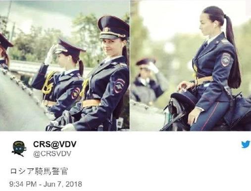 俄女骑警颜值爆表：很多人眼前一亮,肤白貌美气质绝佳