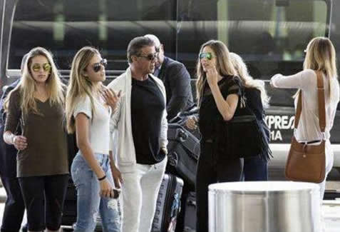 史泰龙带三千金现身机场：史泰龙的女儿很美（图）