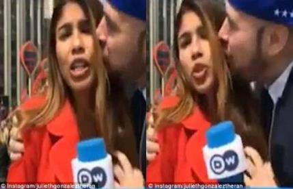 巴西女记者遇强吻：试图强吻她的脸颊,及时闪避并这样说