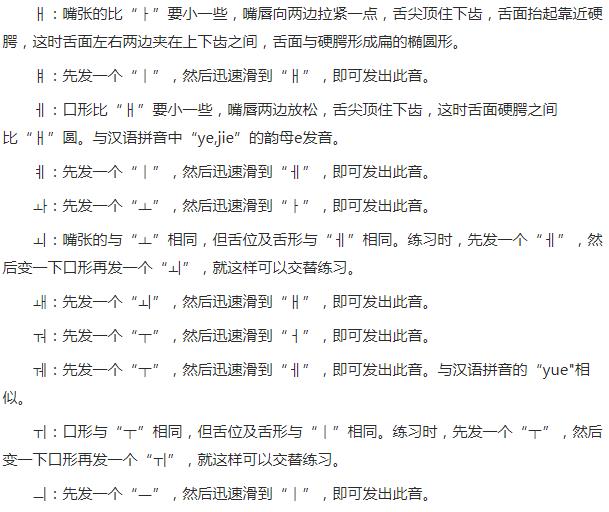 拼音字母表：韩语拼音字母表读法及发音（图）