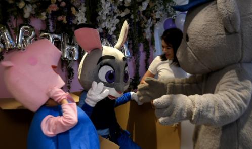 刘涛生日王珂穿玩偶服变装送惊喜 花房示爱超浪漫（图）