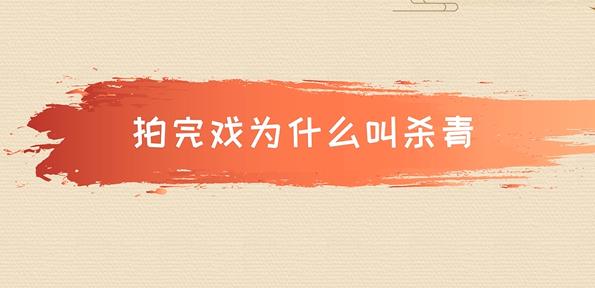 拍完戏为什么叫杀青