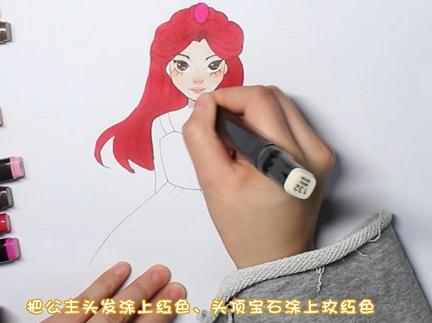 最最最最简单画小公主(一步一步教你画漂亮小公主)