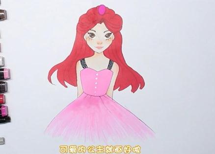 最最最最简单画小公主(一步一步教你画漂亮小公主)