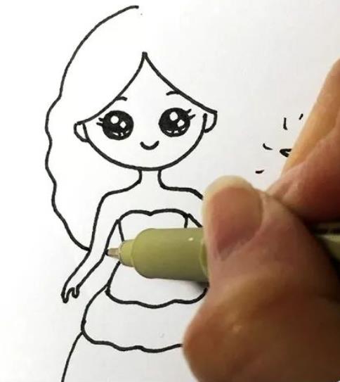 一步一步教画小公主 简单的小公主画一个美丽的公主