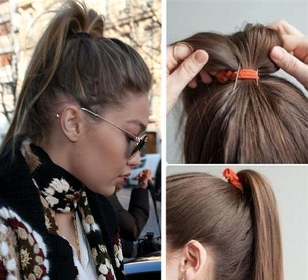 学超模扎马尾 凹出多种新造型秒变元气少女feel