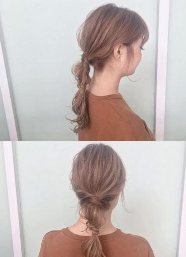 蓬松马尾辫的扎法图解