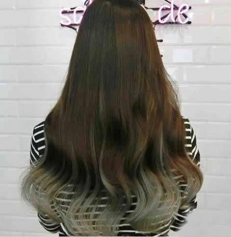 波浪卷发型图中长发